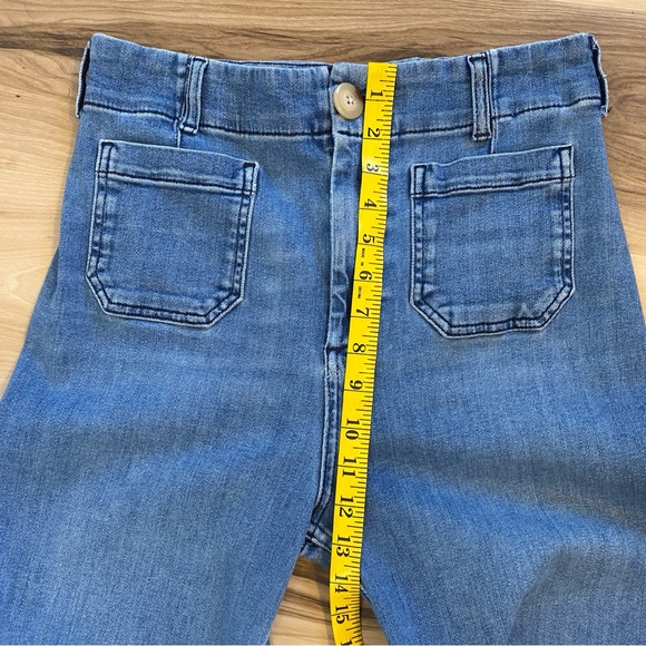 Maeve Anthropologie Denim Blue Flare Jeans The Colette - Picture 4 of 8